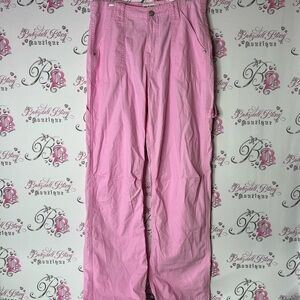Refuge pants cargo Light Pink Trousers comfy pockets flattering bubblegum pink